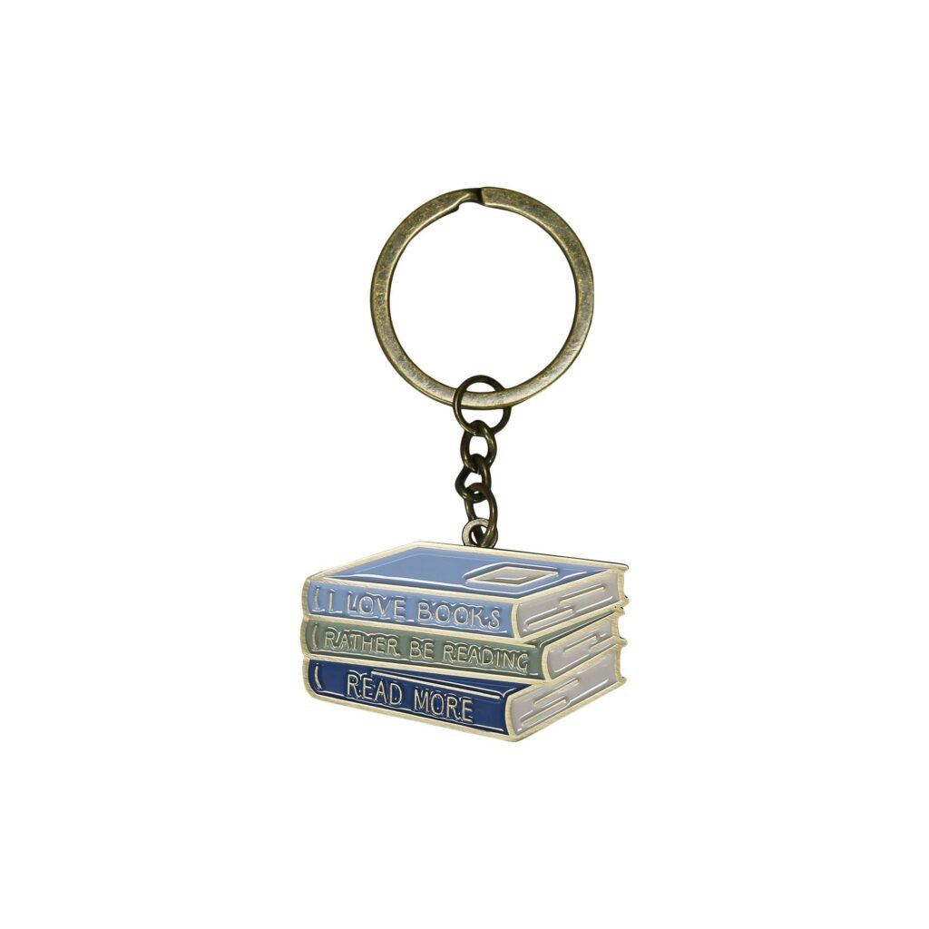Rather be Reading Metal Keyring