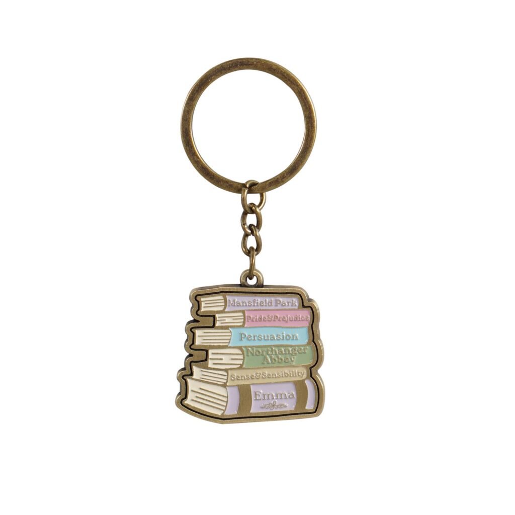 Jane Austen Book Stack Keyring