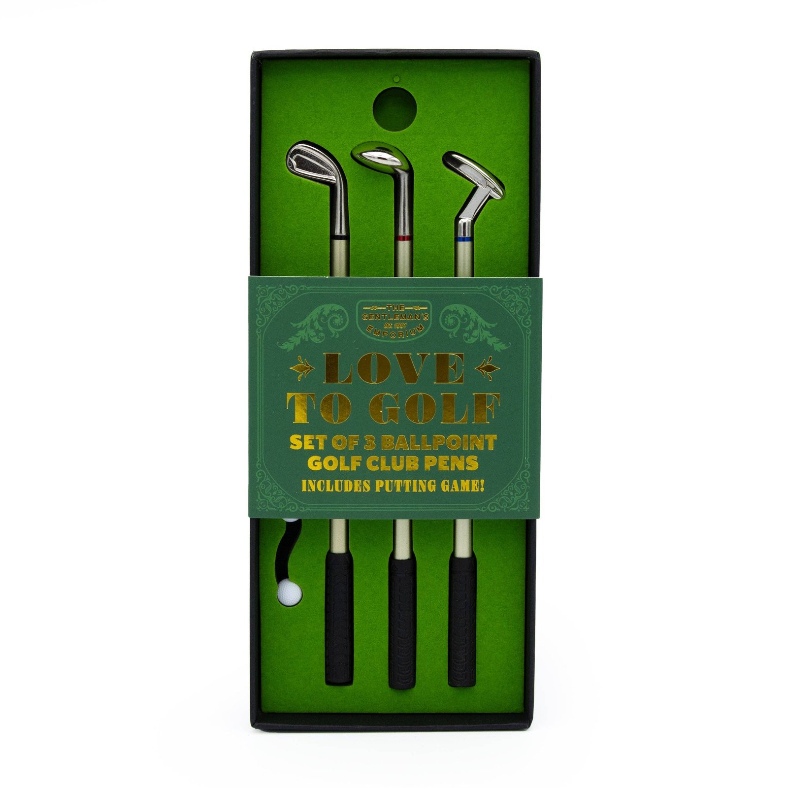 The Gentleman’s Emporium “Love to Golf” Novelty Pens and Mini Golf Game