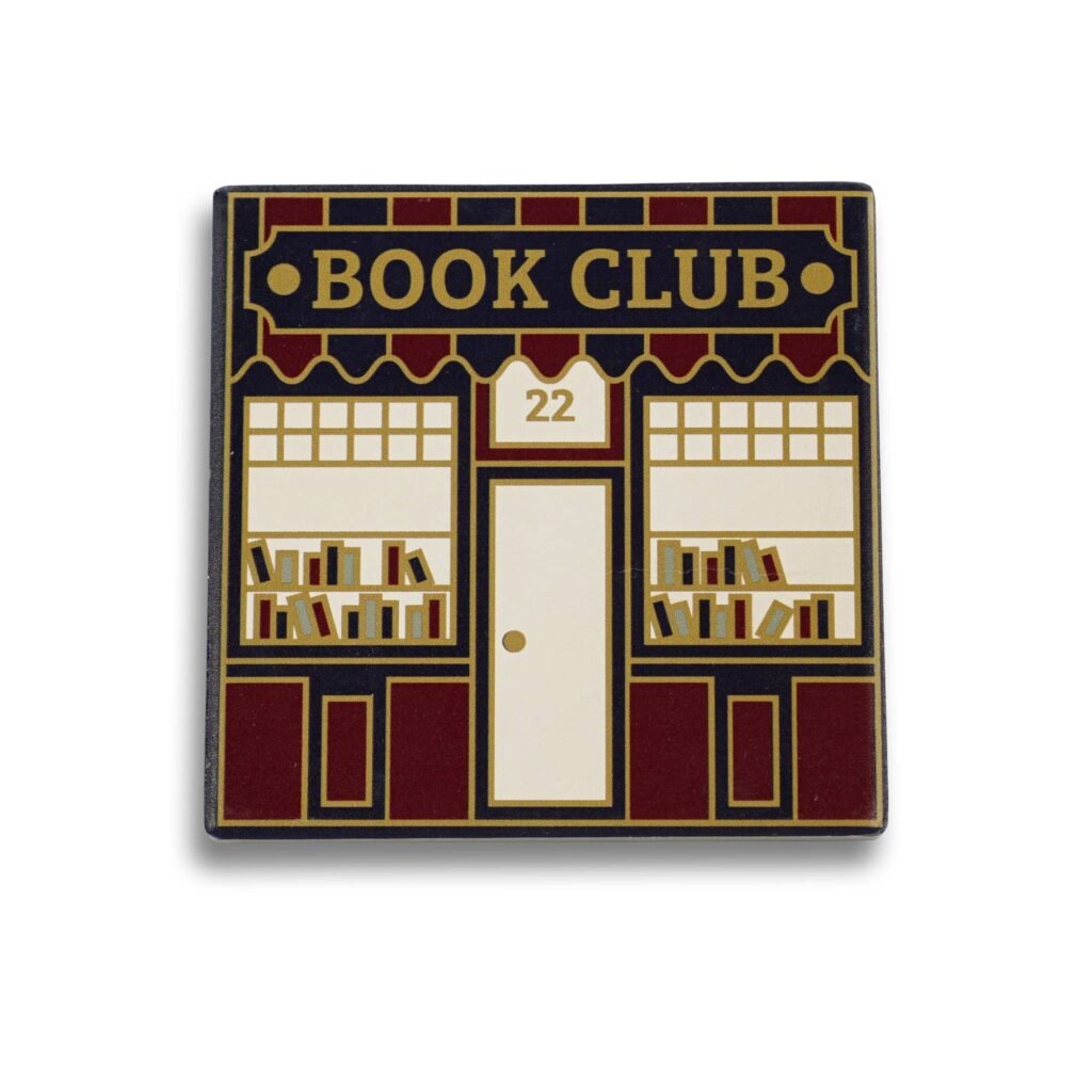 Ceramic Coaster - Book Club