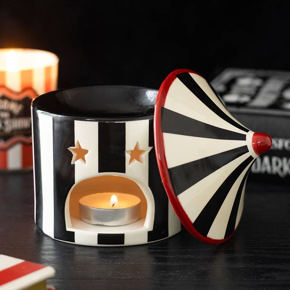 ONLINE ONLY - Black Striped Circus Tent Oil Burner
