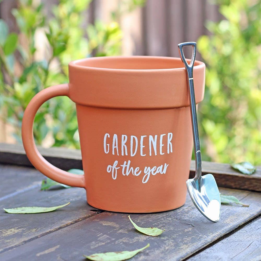 ONLINE ONLY - Gardener of the Year Pot Mug and Shovel Spoon