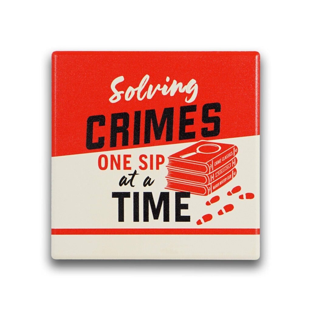 Ceramic Coaster - Murder Mystery Book Club (Time)